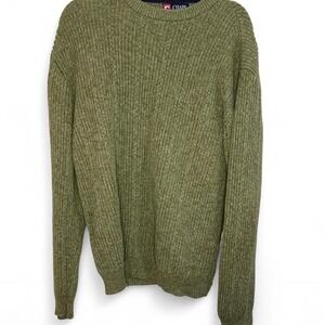 Chaps size large green vintage 90s oversized crewneck sweater